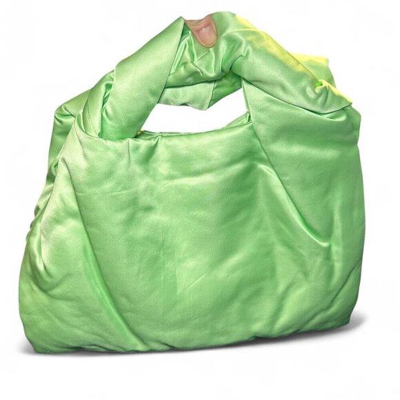 A.L.C. Handbags - A.L.C Satin Paloma Clutch Bag with Twisted Handles NWT - Grass Green